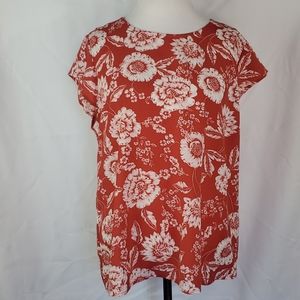 Alex Marie Woven Opal Basic Tee in Tiger Lily XL